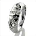 Mens 7mm Width TCW .15 Ct Cubic Zirconia CZ Wedding Band