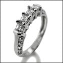 Wedding Princess Round TCW 1 .0 Cubic Zirconia CZ Band 