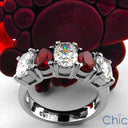 Anniversary Ruby Ct Diamond Color Oval Cubic Zirconia Cz Ring