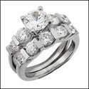 Matching Set 3 Round Prong Ct Channel Cubic Zirconia Cz Ring