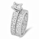 Matching Engagement Set 1.25 Princess Center Eternity Cubic Zirconia Rings