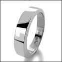 Plain Wedding Flat Wedding Cubic Zirconia CZ Band