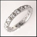 Eternity 1 Ct Prong Set Cubic Zirconia Cz Ring