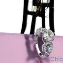 Anniversary 2 Ct Round Center Pave Ct Channel Cubic Zirconia Cz Ring