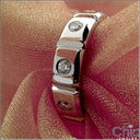 Mens .50 Round Bezel Cubic Zirconia CZ Wedding Band
