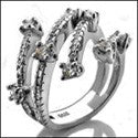 Fine Jewelry Right HCt Round Pave set Cubic Zirconia Cz Ring