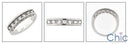 Wedding .50 TCW Round in Pave Ct Serrated Shank Cubic Zirconia CZ Band 