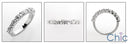 Wedding 1 Ct Round in Share Prong Cubic Zirconia CZ Band 