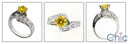 Estate Canary Round 0.75 Center Twist Cubic Zirconia Cz Ring
