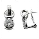 Knot design 1 Ct Round Each Cubic Zirconia CZ Earrings