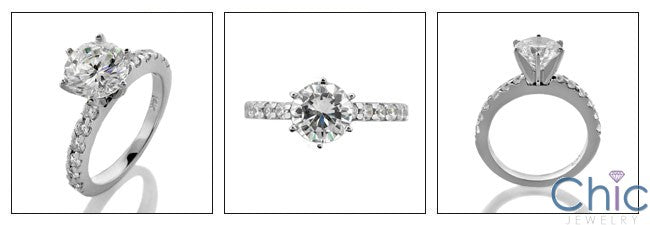 Engagement 1.5 Round 6 Prong Cubic Zirconia Cz Ring