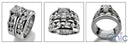 Matching Set 2.6 Ct Round Center Channel Princess Wedding Cubic Zirconia Cz Ring