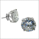 Round Cubic Zirconia Studs Cubic Zirconia CZ Earrings