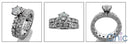 Matching Set 1 Ct Round Center Eternity Cubic Zirconia Cz Ring