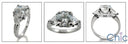 3 Stone 2.75 Ct Round Trillion Pave Cubic Zirconia Cz Ring