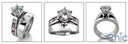 Matching Set 1.5 Round Center Pink Round Channeled Cubic Zirconia Cz Ring