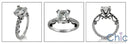 Engagement Princess 1 Ct Center Eternity Cubic Zirconia Cz Ring