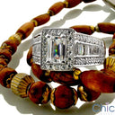 Estate 0.50 Emerald Center Channel Ct Pave Cubic Zirconia Cz Ring