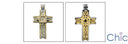 Canary Ct Diamond Two Tone Cross