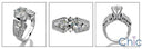 Engagement Round 2 Ct Center Channel Pave Set Cubic Zirconia Cz Ring