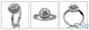 Anniversary .75 Round CZ Halo Cubic Zirconia Cz Ring