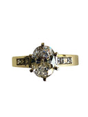 Oval 2 Carat Cubic Zirconia Engagement ring with Channel Sides 14K