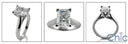 Solitaire 1.5 Radiant 4 Prong Plain Cubic Zirconia 14K Ring