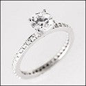 Eternity Round 1 Ct 4 Prong Pave Eternity Cubic Zirconia Cz Ring