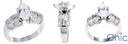 Engagement 2 Ct Marquise Center Channel Baguettes Princess Cubic Zirconia Cz Ring