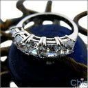 Anniversary 2.5 5 stone Asscher Cubic Zirconia Cz Ring