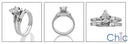 Matching Set Pear 1 Ct Channel Baguettes Cubic Zirconia Cz Ring