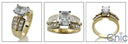 1.5 Cubic Zirconia Radiant Cut Wide Channel Set Shank 14k Yellow Gold Engagement Ring