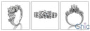 Engagement Round 1 Ct Center CZ Channel Set Cubic Zirconia Cz Ring