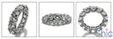 Eternity Cubic Zirconia  8.5 Ct Total Round Share Prong Cz Wedding Band 14K White Gold
