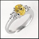 Anniversary 1.5 Canary Oval Cubic Zirconia Cz Ring
