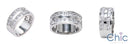 Mens 9mm Wide 3.6 TCW Channel Set 2 Rows Cubic Zirconia CZ Wedding Band