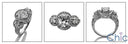 Anniversary Oval 2 Ct Ct round Cubic Zirconia Cz Ring