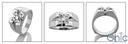Mens 10.5 MM Wide Cubic Zirconia CZ Wedding Band