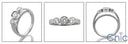 3 Stone 7264W Cubic Zirconia Cz Ring