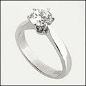 Solitaire 1 Ct Round Traditional Setting Cubic Zirconia Cz Ring