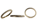 2mm wedding band with pave set cz