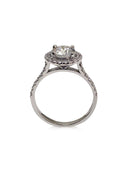 1 Carat Highest Quality Round Cubic Zirconia Cushion Halo Ring