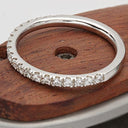 Wedding 0.50 TCW Half Way Pave Cubic Zirconia Band
