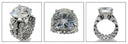 Round Brilliant CZ And Pear Shape Engagement Ring