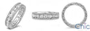 Round Cubic Zirconia Eternity Channel Hand Engraved Band
