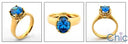 Anniversary 2.5 Oval Bright Blue Cubic Zirconia Cz Ring