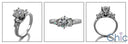 Engagement Brilliant 1 Ct Center 6 Prongs Cubic Zirconia Cz Ring