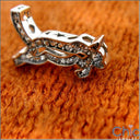 Cubic Zirconia Cz Tiger Charm In Pave Pendant