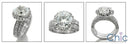 Matching Set 4 Ct Round Pave Wedding Cubic Zirconia Cz Ring