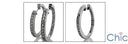 1.5 TCW Round Hoop 14K Cubic Zirconia CZ Earrings